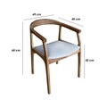 Scaun, Massive Design, Porto 829MSV3727, 40 x 49 x 68 cm, lemn de fag, maro/natur