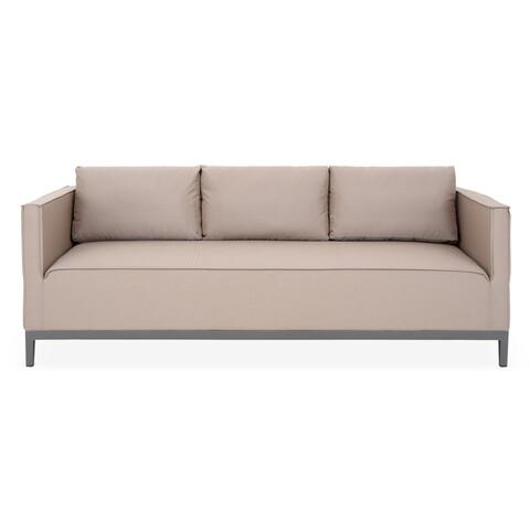 Canapea cu 3 locuri, Eon, L.204 l.85 H.67 cm, aluminiu, gri