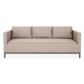 Canapea cu 3 locuri, Eon, L.204 l.85 H.67 cm, aluminiu, gri
