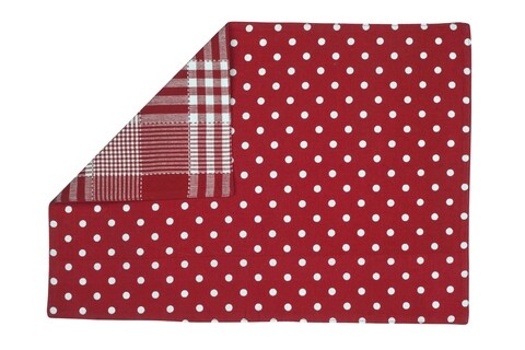 Suport pentru farfurie cu 2 fete dots, heinner, 33x48 cm, bumbac, multicolor