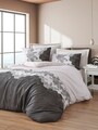 Lenjerie de pat dubla, New Mixscarlet - Beige, EnLora Home, 65% bumbac/35% poliester