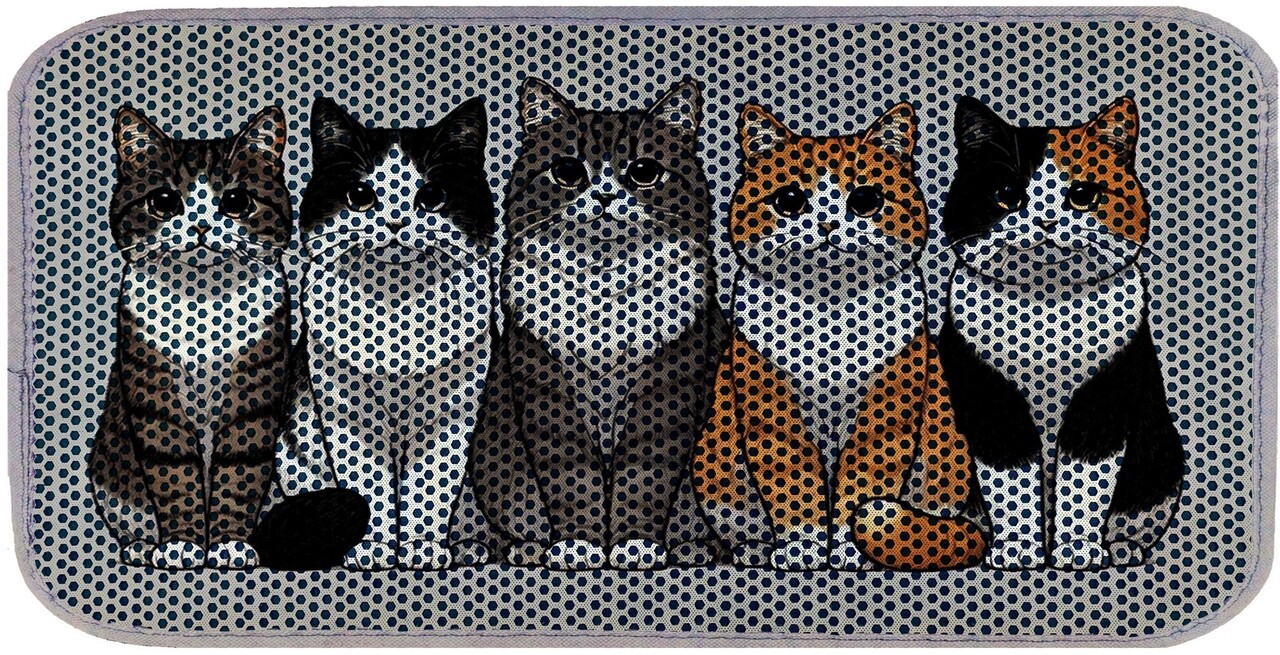 Covoras litiera pentru colectarea granulelor de nisip, Paws &amp; Whiskers, Cat Lıtter Mat 15, Multicolor - view 2