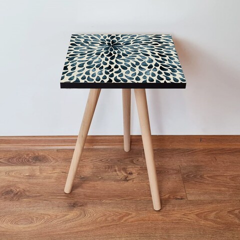 Masuta, Leona, Shp54, 35x42x35 cm, Verde / Bej / Negru