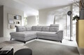 Coltar extensibil stanga 5 locuri ELTAP, LT-04RAQ, Inferne, 297x210x107 cm, lemn/poliester, gri deschis