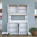 Dulap multifunctional, Rani, JE176, Alb/Maro
