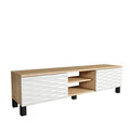 Comoda TV, Retricy, Lukas, 150x35x40.3 cm, PAL, Safir / Alb