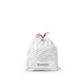 Set 40 saci de gunoi, Brabantia, PerfectFit, marimea J, 20-25 L, nailon, alb