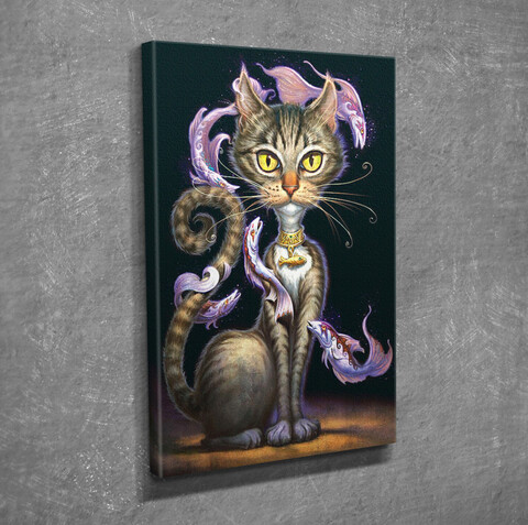Tablou decorativ, dc351, canvas, lemn, multicolor