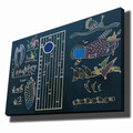 Tablou decorativ, 70100KANDINSKY026, Canvas, Lemn, Multicolor