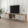 Comoda TV, Hommy Craft, Class, 180x44x35 cm, Nuc/Alb