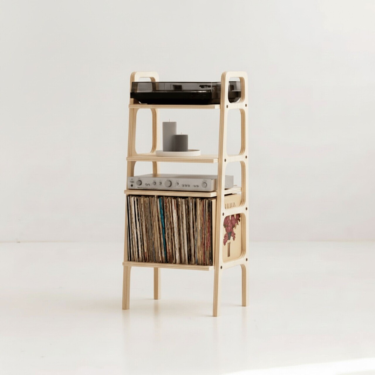 Suport pentru pick-up, Hanah Home, CPT4849-50, 50x90x40 cm, PLACAJ CARPEN, Natural — imaginea 3