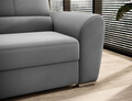 Coltar extensibil stanga 3 locuri ELTAP, LT-03NU, Siber, 270x186x93 cm, lemn/poliester, gri deschis
