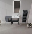 Dulap de baie cu chiuvetă, Hanah Home, Ferla 110, Antracit mat