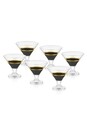 Set cupe pentru inghetata, Mia, 742TMA4789, Sticla, Negru