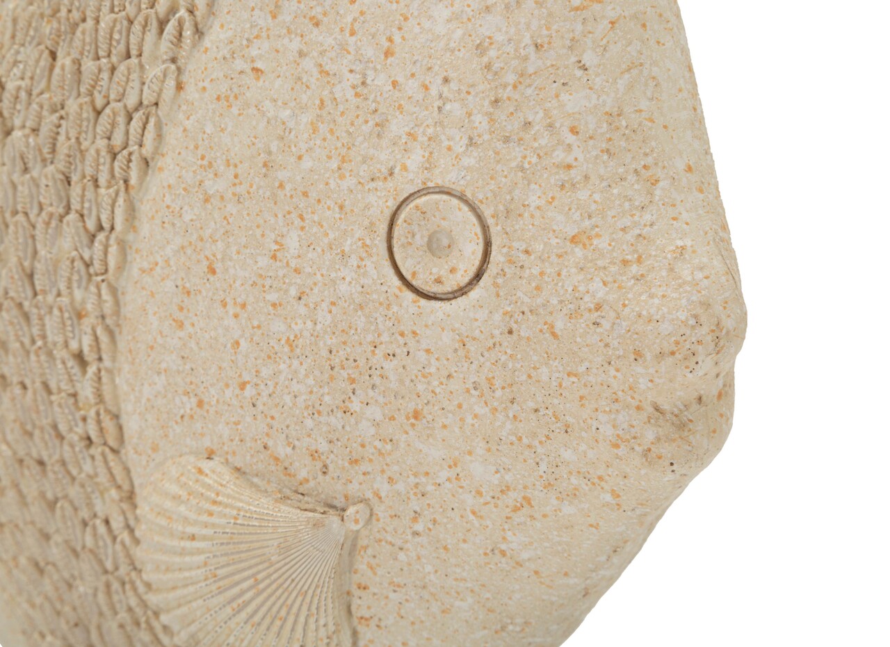 Decoratiune, Mauro Ferretti, Fish, 25.3x8.6x24.5 cm, polirasina, bej - imagine 3
