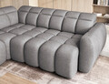 Coltar extensibil stanga 4 locuri ELTAP, LT-04PAO, Falconn, 258x208x107 cm, lemn/poliester, gri inchis