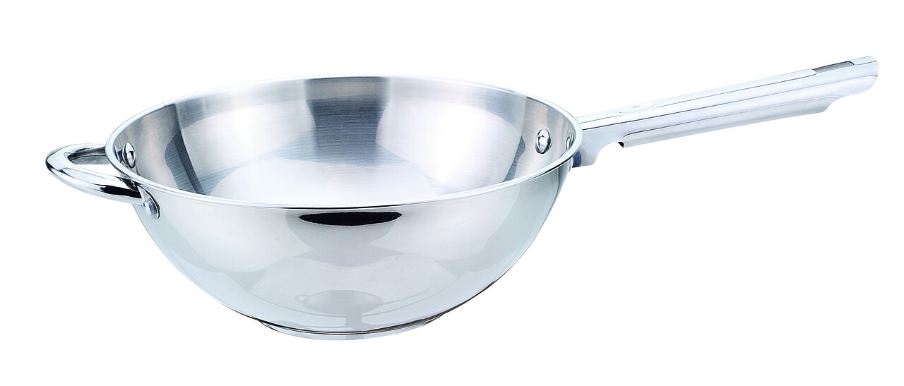 Tigaie Wok Essential, Sabichi, 26 Cm (2.5 L), Inox, Argintiu