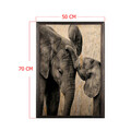 Tablou decorativ, Elephant Baby XL, Lemn, Lemn, Multicolor