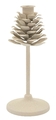 Suport lumanare Dune Pigna, Mauro Ferretti, 9.5x22.5 cm, fier, crem