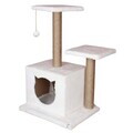 Casă pentru pisici, Paws & Whiskers, Lotti, MATERIAL TEXTIL WELSOFT, Alb