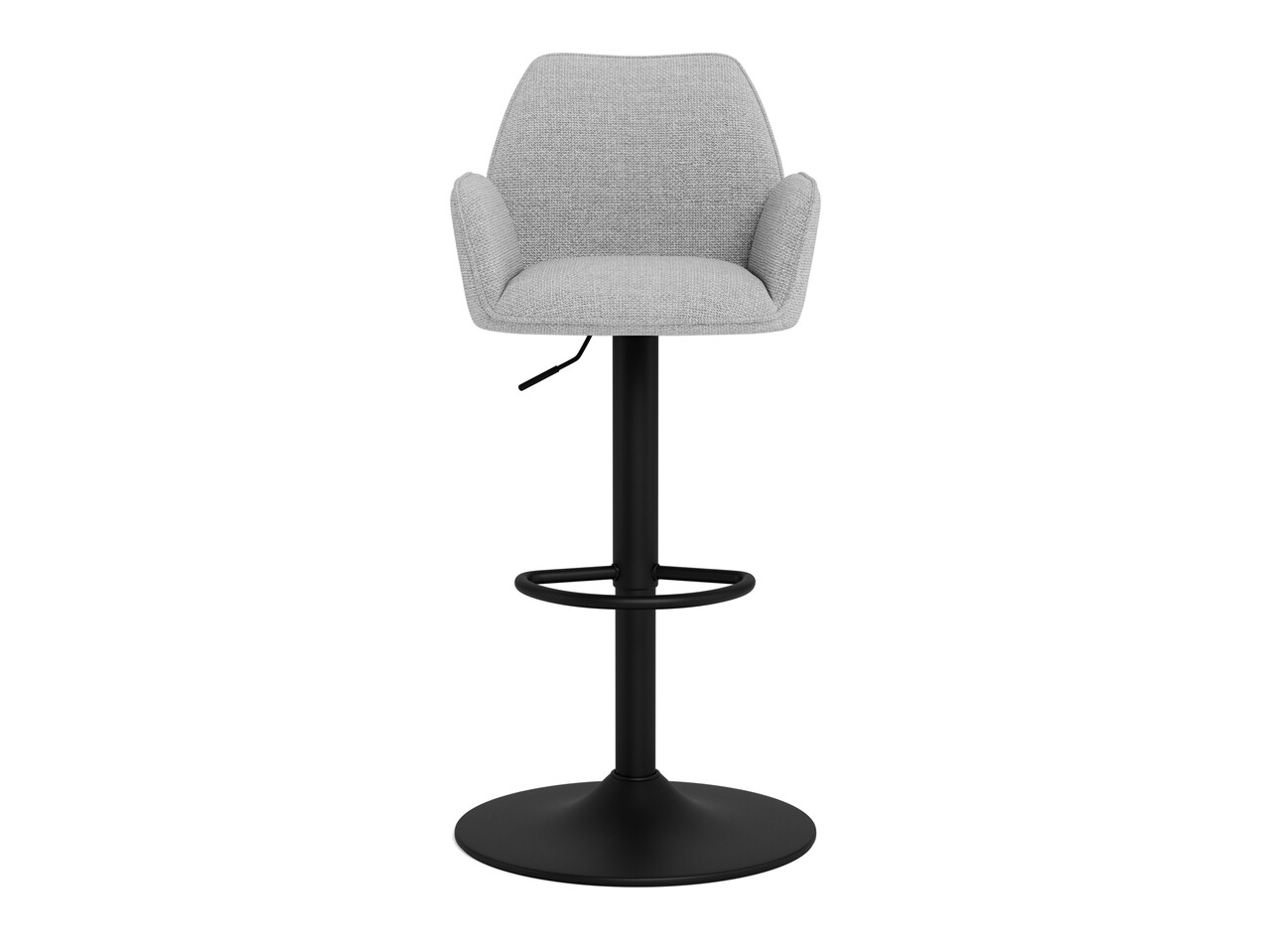 Scaun de bar Glenda, Actona, 52.5x52x114 cm, rotativ, tesatura structurata/otel, bej - view 2