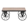 Masuta de cafea Natural Black, InArt, 90x60x42 cm, fier/MDF