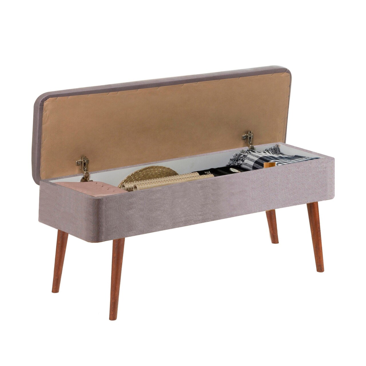 Set masa extensibila si scaune, Hanah Home, Vina 0701, Nuc / Gri - imagine 9