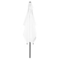 Umbrela dreptunghiulara cu manivela, Calpe, L.200 l.300 H.259 cm, aluminiu, gri/alb