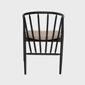 Scaun Calido, Homla, 58x55x78 cm, lemn/poliester, negru