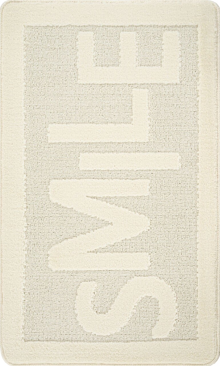 Covoras de baie, Cecilia, Smile, 60x100 cm, Polipropilena, Crem