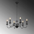 Lustra, Fulgor, 942FLG1306, Metal, Negru/Maro antic