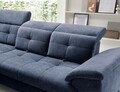 Coltar extensibil stanga 5 locuri ELTAP, LT-40REL, Inferne, 297x210x107 cm, lemn/poliester, albastru