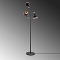 Lampadar, Yildo - 7021, Opviq, 52 x 163 cm, 3 x E27, 40W, negru/cupru