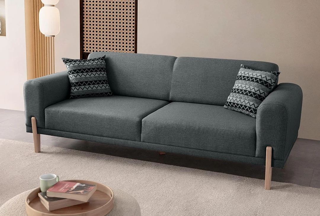 Canapea extensibila 3 locuri, Atelier del Sofa, 752EST1126, Frame: 70% HORNBEAM/30% MELAMINE COATED CHIPBOARD, Antracit