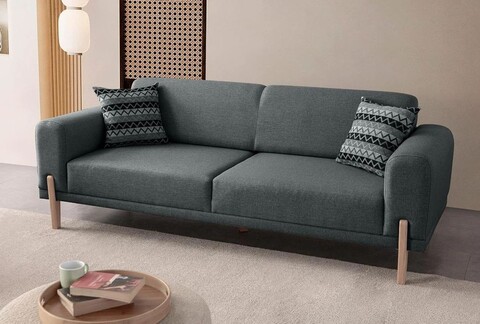 Canapea extensibila 3 locuri, Atelier del Sofa, 752EST1126, Frame: 70% HORNBEAM/30% MELAMINE COATED CHIPBOARD, Antracit