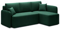 Coltar extensibil dreapta 3 locuri ELTAP, Hadson, 206x150x89 cm, lemn/poliester, verde inchis