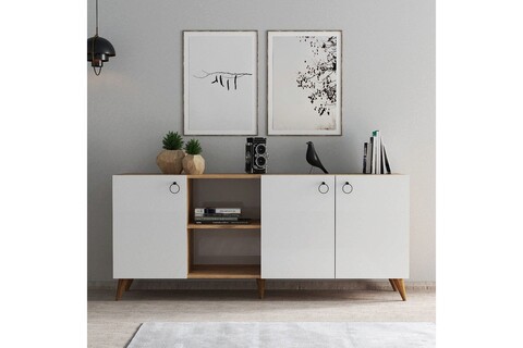 Consola, tanmob, ksl0303, 180x79.3x44.5 cm, pal , alb/pin atlantic