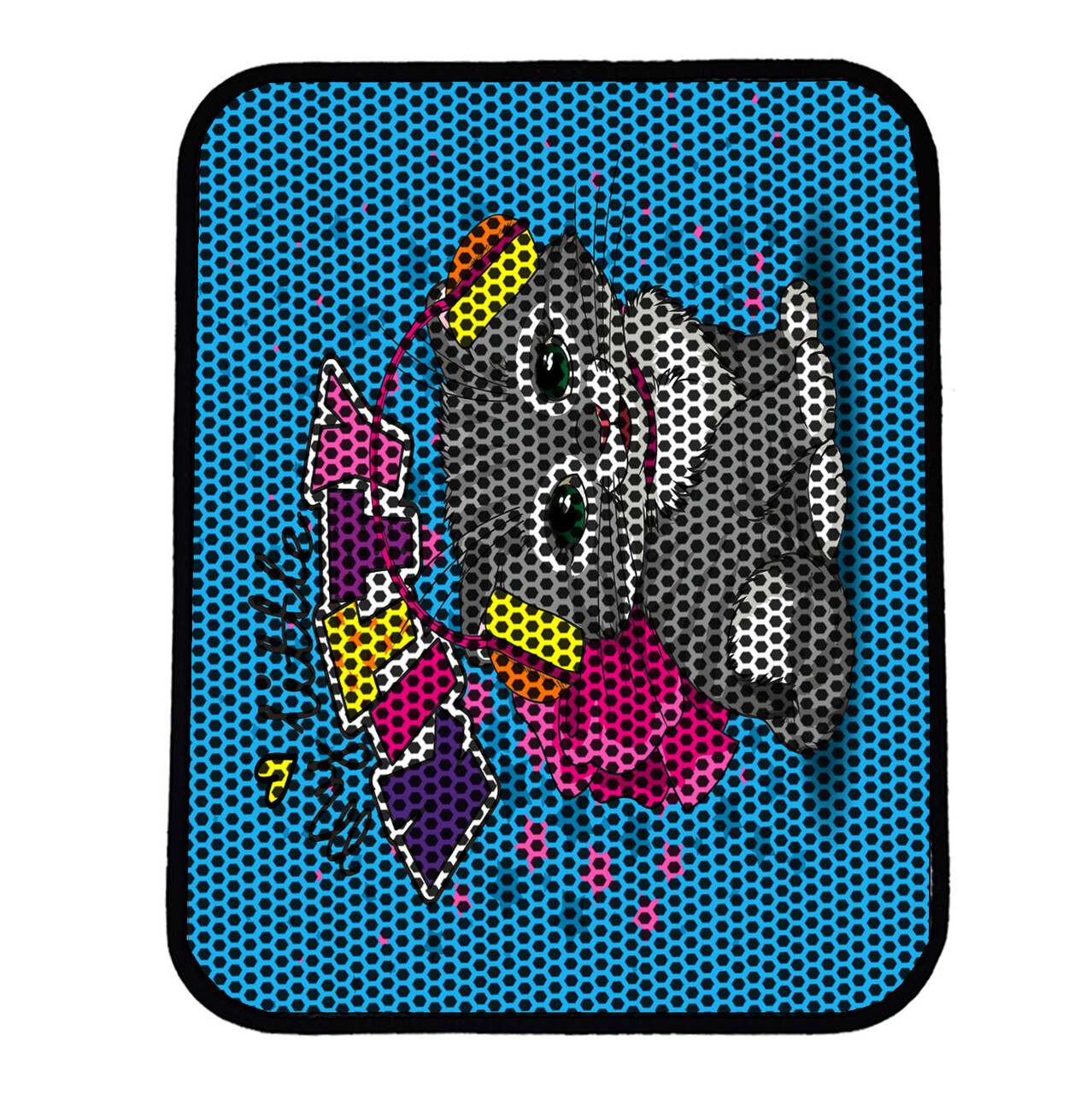 Covoras litiera pentru colectarea granulelor de nisip, Paws &amp; Whiskers, Nrszn0245, 50% PVC/50% poliester, Multicolor - view 2