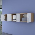 Raft de perete, Rani, EA114, 180x41 cm, PAL, Nuc/Alb