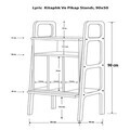 Suport pentru pick-up, Hanah Home, CPT4839-50, 50x90x40 cm, PLACAJ CARPEN, Albastru