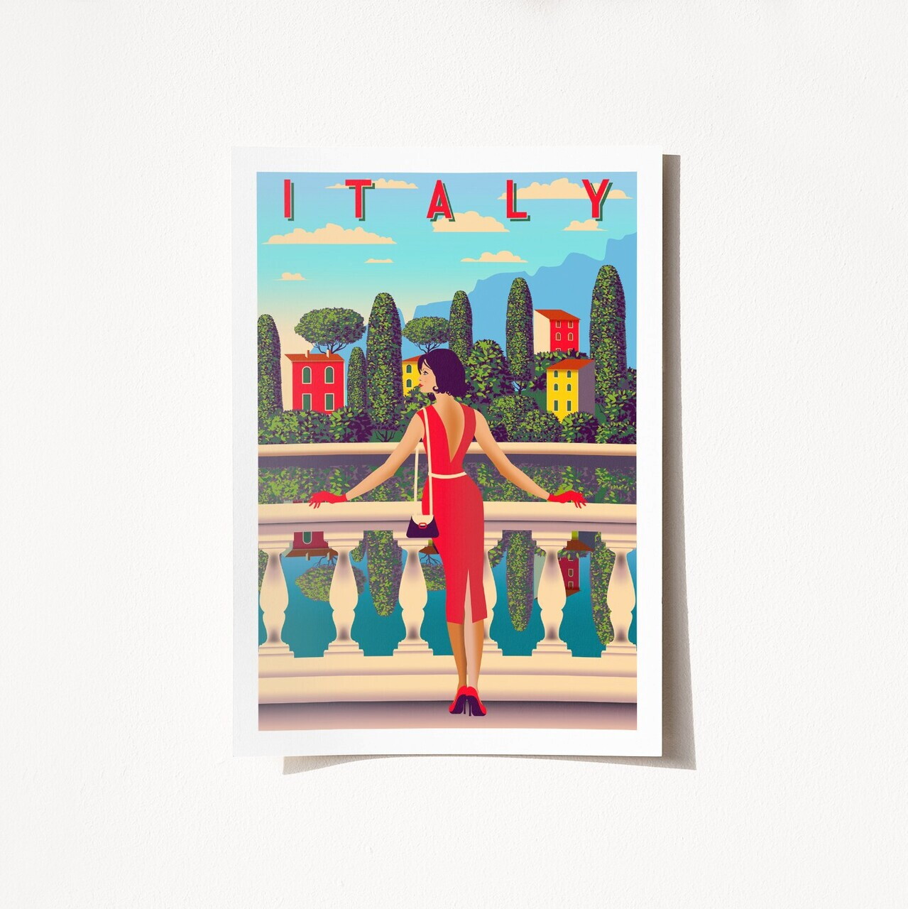 Poster A4, Italy, SATIN MAT, Dimensiune: 21 x 29,7 cm - A4, Multicolor