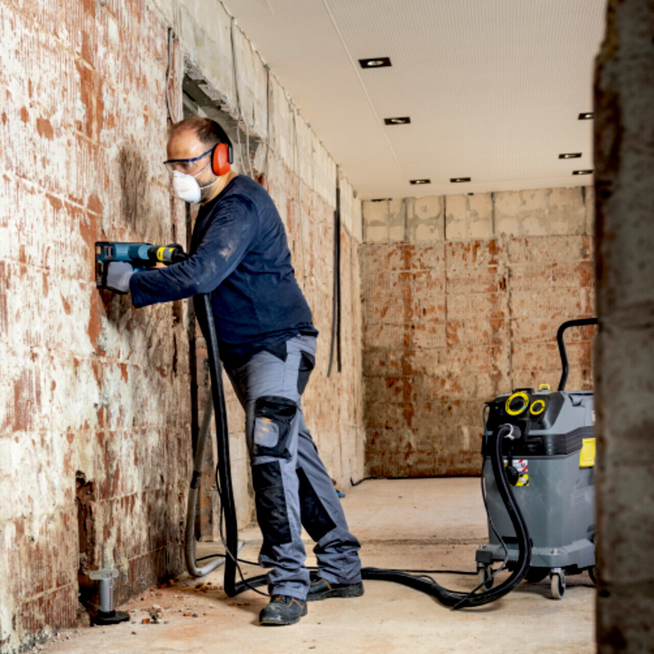 Aspirator umed-uscat profesional NT 50/1 Tact Te M, Karcher, gri — imaginea 4