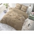 Lenjerie de pat dubla Royal Luxury Taupe, Royal Textile, 3 piese, 200 x 220 cm, 100% bumbac, multicolora