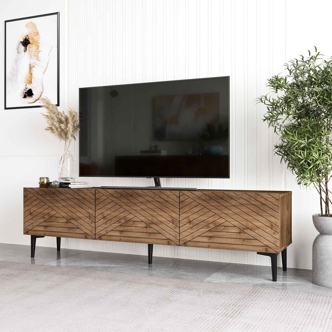 Comoda TV, Odessa, Felix, 160x44.1x31.4 cm, Maro - 1 | YEO