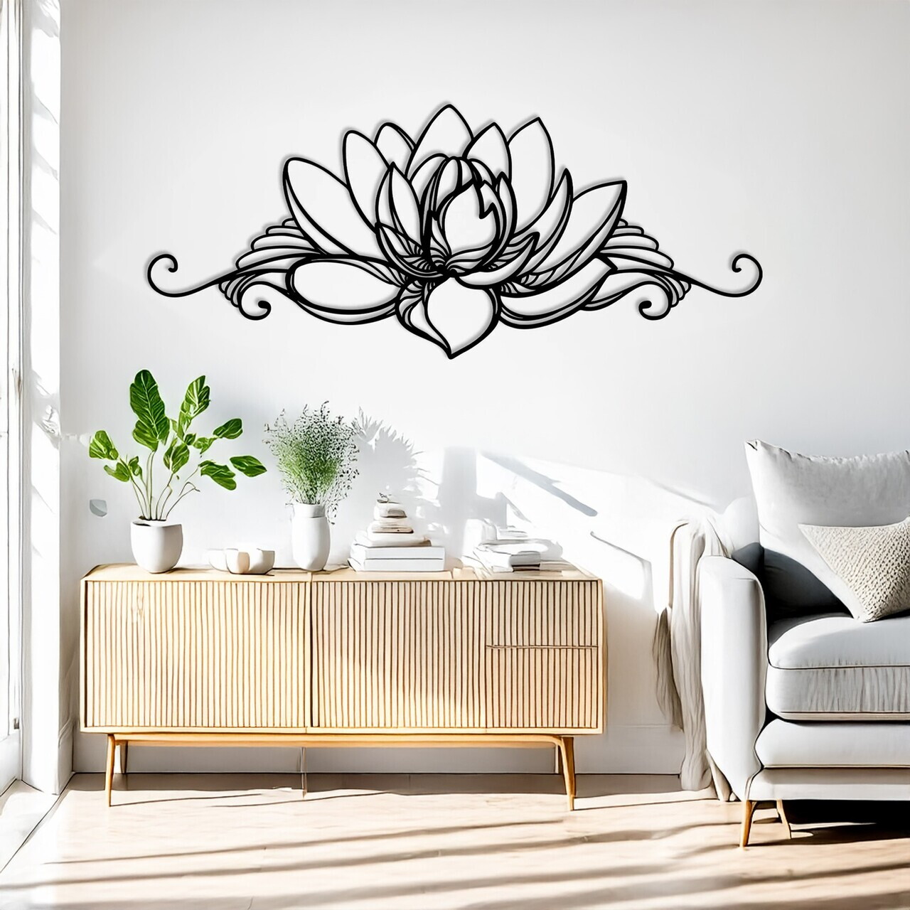 Decoratiune de perete, DCV-1069-MT, Dimensiune: 80 x 35 cm, Negru — imaginea 2