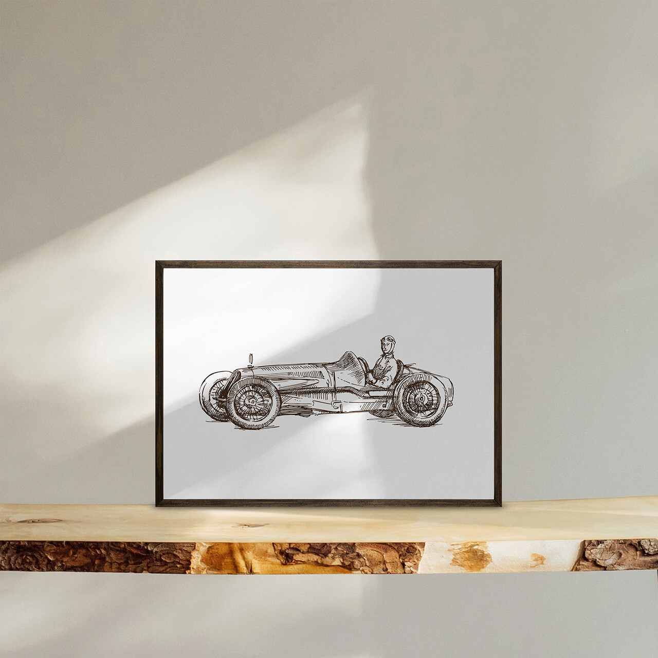 Tablou decorativ TD138 Lemn Desenat manual Natural