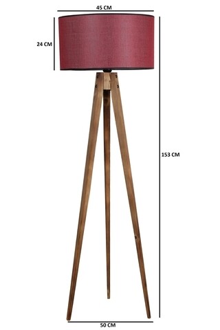 Lampadar, Luin, 8285-1, E27, 60 W, lemn/textil