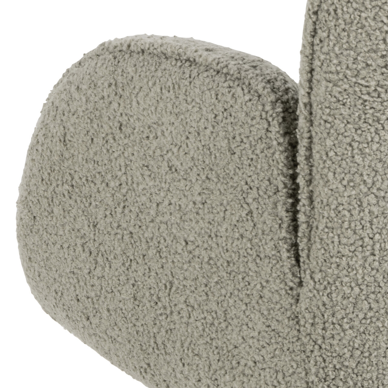 Scaun balansoar Kelsey, Actona, 67.5x90x80 cm, plus teddy/otel, gri maro