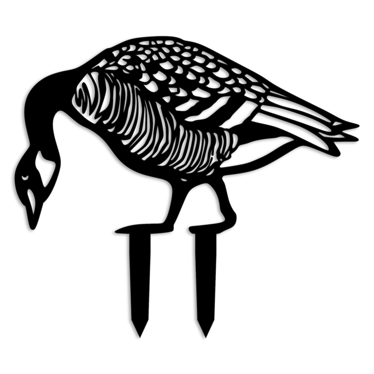 Obiect decorativ de grădină, Goose 02, 44x50 cm, Negru - view 4