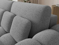 Canapea extensibila 3 locuri ELTAP, Cotonn, 256x119x105 cm, lemn/poliester, gri